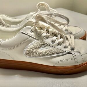Tretorn White and Brown Athletic Sneakers